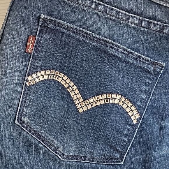 Levi's Sample Jeans With Bling Logo Pockets Womens Size 30" X 32" - Picture 2 of 14